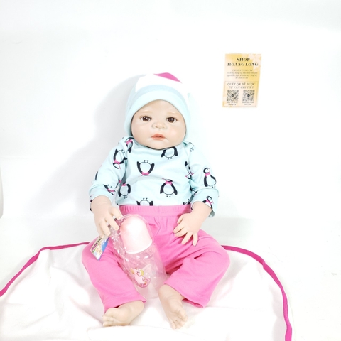 {Đủ Mẫu} Búp Bê Tiền Sản Thân Nhựa 55 cm 22 inch NPK Full Silicone Body Reborn Doll