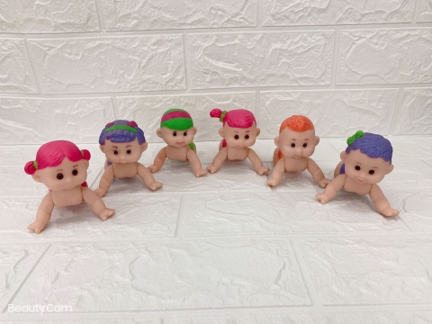 Búp Bê Nhựa Bé leo núi 9 cm 3.5 inch mắt 3D Doll (Hàng tồn kho)​​​​​​​