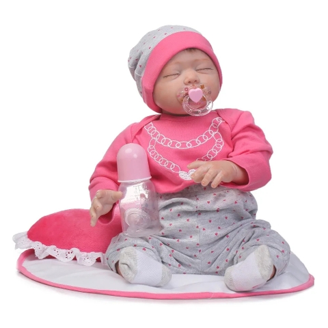 {Đủ Mẫu} Búp Bê Tiền Sản Thân Nhựa 55 cm 22 inch NPK Full Silicone Body Reborn Doll