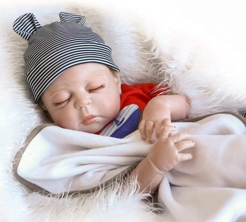 {Đủ Mẫu} Búp Bê Tiền Sản Thân Nhựa 55 cm 22 inch NPK Full Silicone Body Reborn Doll