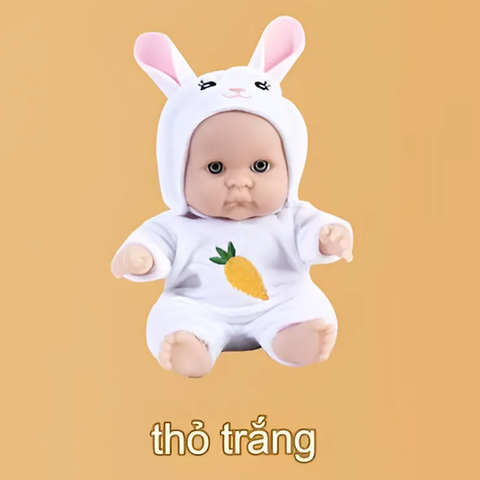 Búp Bê Tái Sinh Nhựa Mềm 18 cm 7 inch mắt 3D  Vinyl Reborn Baby Doll