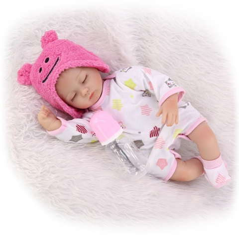 {Đủ Mẫu} Búp Bê Tái Sinh 40 cm 16 inch Thân Gòn Mềm Mại NPK  Reborn Vinyl Doll