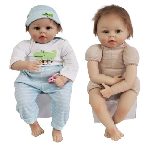 (Đủ mẫu) Búp Bê 55 cm = 22 inch Thân Gòn NPK Reborn Vinyl Doll (Hàng Tồn Kho}