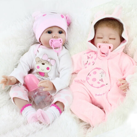 {Đủ Mẫu} Búp Bê Tái Sinh 40 cm 16 inch Thân Gòn Mềm Mại NPK  Reborn Vinyl Doll