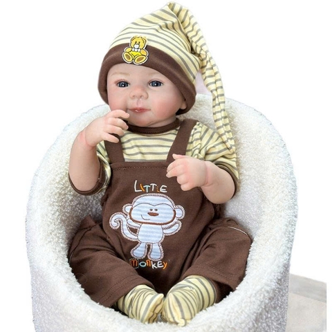 {Đủ Mẫu} Búp Bê Tái Sinh Thân Gòn + Thân Nhựa Mềm Mại 50 cm = 19 inch NPK Reborn Silicon Vinyl Doll