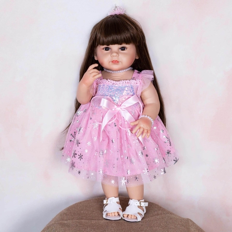 {Đủ Mẫu} Búp Bê 55 cm = 22 inch Thân Nhựa  Reborn Vinyl Doll