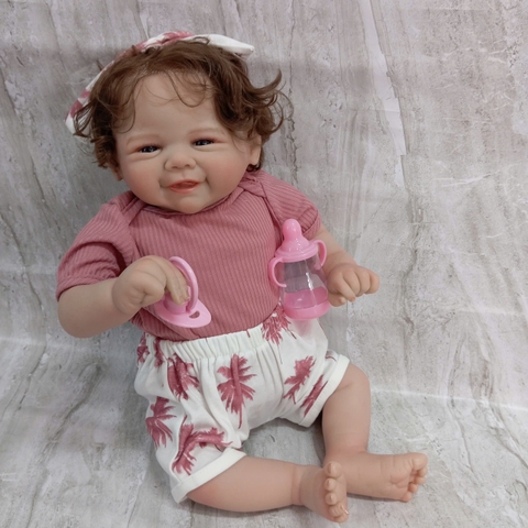 {Đủ Mẫu} Búp Bê Tái Sinh Thân Gòn + Thân Nhựa Mềm Mại 50 cm = 19 inch NPK Reborn Silicon Vinyl Doll