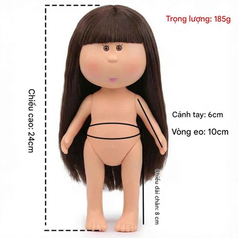 Búp Bê Khoai Tây Thân Nhựa Mia 24 cm = 10 inch Vinyl Doll