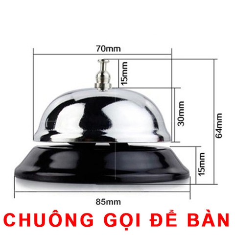 Chuông 8.5 cm bấm để bàn, chuông gọi phục vụ Chuyên Dụng Cho Nhà Hàng & Khách Sạn PVN3544