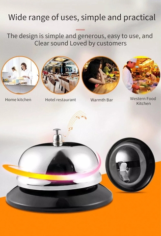 Chuông 8.5 cm bấm để bàn, chuông gọi phục vụ Chuyên Dụng Cho Nhà Hàng & Khách Sạn PVN3544