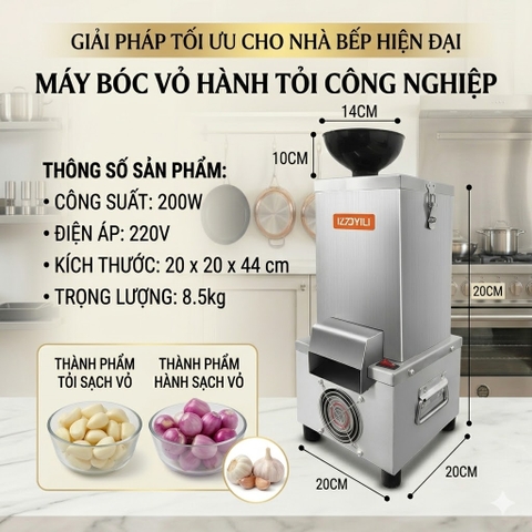 🔥 MÁY BÓC VỎ HÀNH – TỎI – LẠC CÔNG NGHIỆP PVN9675 🔥
