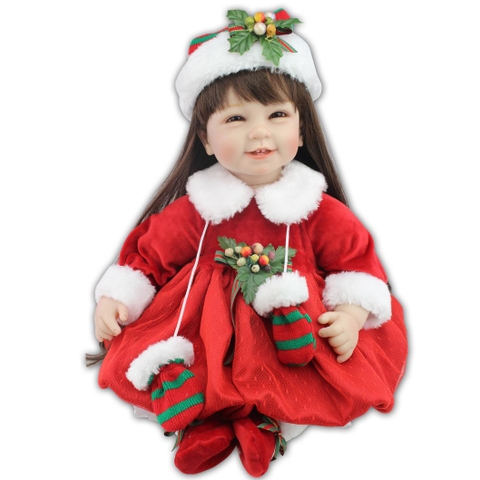 [Đủ mẫu] Búp Bê 55 cm = 22 inch Thân Gòn Mềm Mại  Reborn Silicon Vinyl Doll