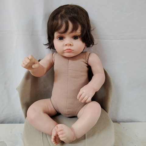 [Đủ mẫu] Búp Bê 55 cm = 22 inch Thân Gòn Mềm Mại  Reborn Silicon Vinyl Doll