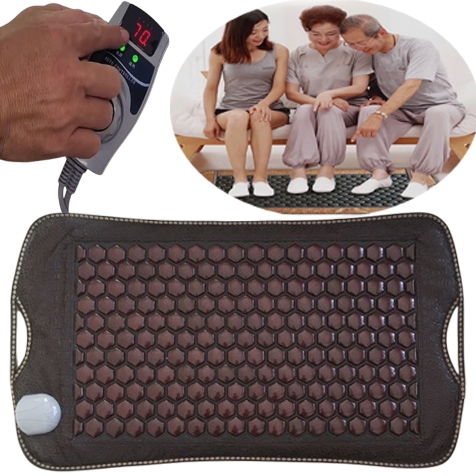 {Đủ Mẫu} Đệm Thảm Đá Nóng Hàn Quốc 84×48 cm Đá Ngọc Bích Tourmalin Nệm Sưởi Ấm Giảm Đau Lưng, Bụng Massage Trị Liệu Xài