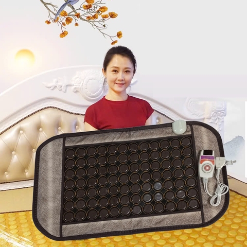 {Đủ Mẫu} Đệm Thảm Đá Nóng Hàn Quốc 84×48 cm Đá Ngọc Bích Tourmalin Nệm Sưởi Ấm Giảm Đau Lưng, Bụng Massage Trị Liệu Xài