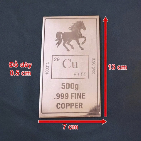 🌟 ĐỒNG THỎI NGUYÊN CHẤT CU 999.9 Hình 🐎 Ngựa – QUÀ TẶNG PHONG THỦY, ĐẦU TƯ GIÁ TRỊ 🌟