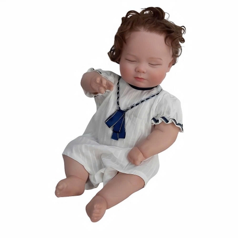 Búp Bê Thân Gòn + Thân Nhựa Mềm Mại 48 cm = 18 inch Reborn Silicon Vinyl Doll