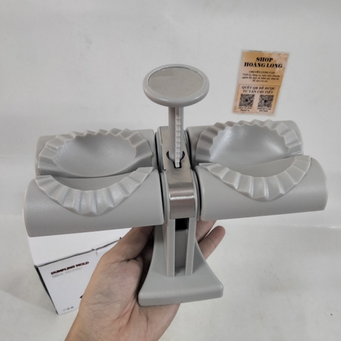 Dụng Cụ Khuôn Ép Làm Bánh Mandu, Quai Vạc, Bánh Xếp, Há Cảo Tự Động Hai Đầu Màu Be 2022 Ravioli Double Head Dumpling Wrapper Mould PVN4593