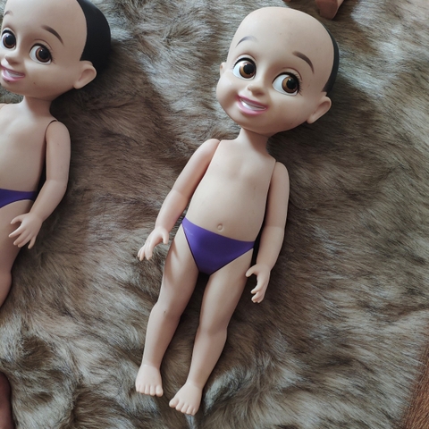 Búp Bê Trọc Disney Animator 39 Cm + bộ tóc giả may ( tóc màu ngẫu nhiên)