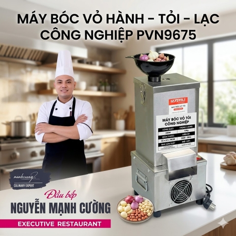🔥 MÁY BÓC VỎ HÀNH – TỎI – LẠC CÔNG NGHIỆP PVN9675 🔥