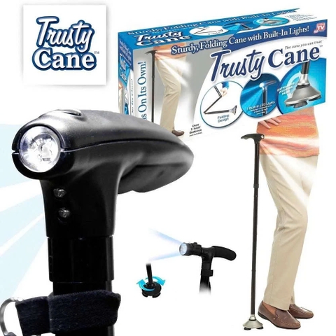 GẬY CHỐNG TRƯỢT GẤP GỌN TRUSTY CANE CHO NGƯỜI GIÀ CÓ ĐÈN PIN  PVN6867