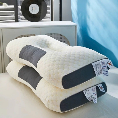 Gối Massage Công Thái Học, Nâng Đỡ Cổ Vai, Gối Nằm Spa Mềm Êm, Thoáng Mát PVN9255