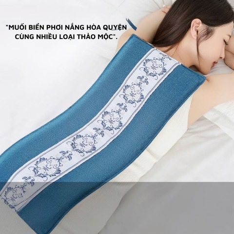 🌿 Gói Sưởi Ấm Điện Ngải Cứu Bằng Muối Biển – Túi Chườm Nóng Muối Thô Trị Liệu Toàn Thân