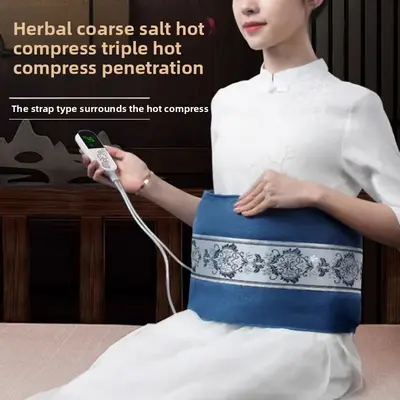 🌿 Gói Sưởi Ấm Điện Ngải Cứu Bằng Muối Biển – Túi Chườm Nóng Muối Thô Trị Liệu Toàn Thân