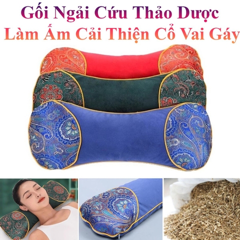 Gối Thảo Dược Ngải Cứu Giúp Giảm Đau Nhức Xương Khớp, Có Chức Năng Làm Nóng Bằng Điện, Hỗ Trợ Dưỡng Sinh.
