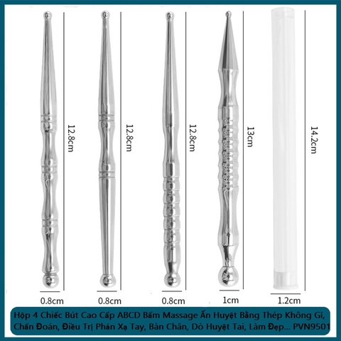 {Đủ Mẫu} Bút Bấm Massage Ấn Huyệt Bằng Thép Không Gỉ, Chẩn Đoán, Điều Trị Phản Xạ Tay, Bàn Chân, Dò Huyệt Tai, Làm Đẹp...