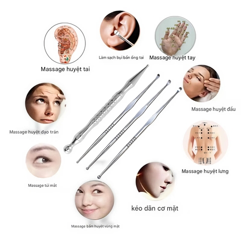 {Đủ Mẫu} Bút Bấm Massage Ấn Huyệt Bằng Thép Không Gỉ, Chẩn Đoán, Điều Trị Phản Xạ Tay, Bàn Chân, Dò Huyệt Tai, Làm Đẹp...