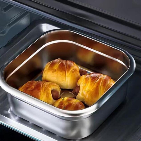 Hộp Đựng Thực Phẩm 1800 ml Inox Salad Trái Cây Hộp Cơm Trưa Có Nắp Cắm Trại PVN10050