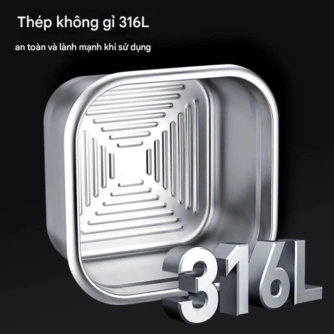 Hộp Đựng Thực Phẩm 1800 ml Inox Salad Trái Cây Hộp Cơm Trưa Có Nắp Cắm Trại PVN10050