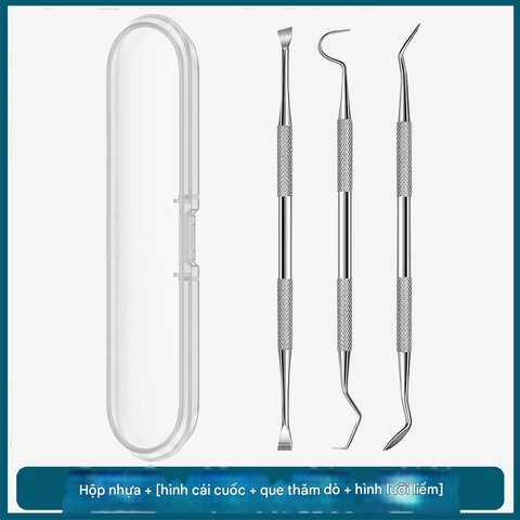 🦷 BỘ DỤNG CỤ VỆ SINH & CHĂM SÓC RĂNG MIỆNG TẠI NHÀ – HỘP NHỰA ✨ Thiết bị loại bỏ cao răng – mảng bám – chăm sóc răng miệng tiện lợi
