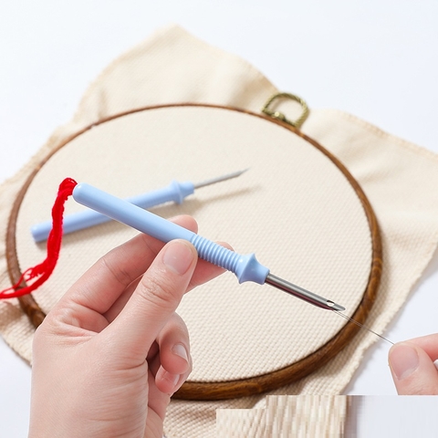 Dụng Cụ Thêu Len Xù Punch Needle, Bộ Tranh Thêu Len Nổi Diy Dùng Để Trang Trí