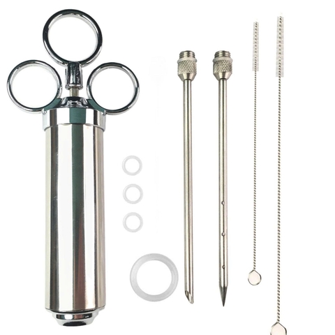 Bộ Ống Kim Tiêm Bơm Gia Vị Ướp Thịt Nướng, Gà Ủ Muối, Gà Tây Giáng Sinh,  Tiện Lợi