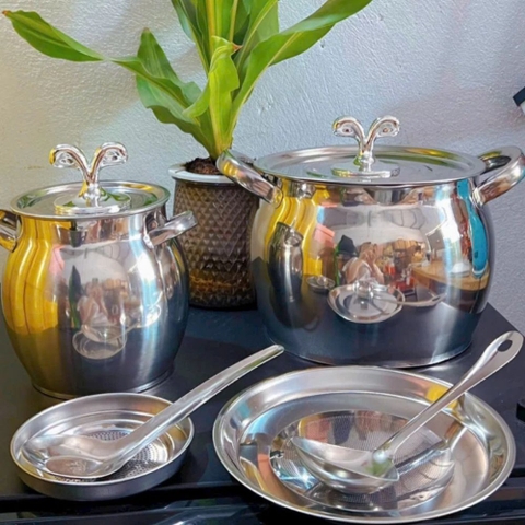 Bồn Chứa Mỡ Lợn Inox 1.5L – Có Nắp Đậy  Bộ Lọc, Chịu Nhiệt Cao PVN10053