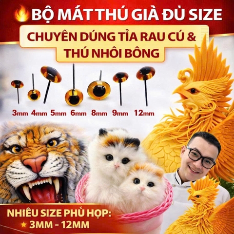 {Đủ Cỡ, Giá Sỉ, Giá Bán Buôn} Mắt Thú  Trong Nghệ Thuật Tỉa Rau Củ Quả, Đồ Thủ Công, Thú Nhồi Bông Carving Simulation Eye