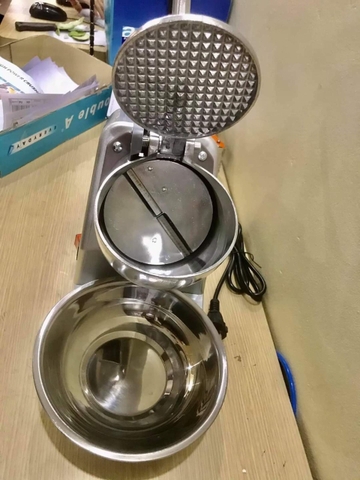 Máy Bào Đá Tuyết, 4 lưỡi, 2 Nắp DR-207 Bào Siêu Mịn 220V 500W Bảo Hành 3 Tháng Cam PVN8003