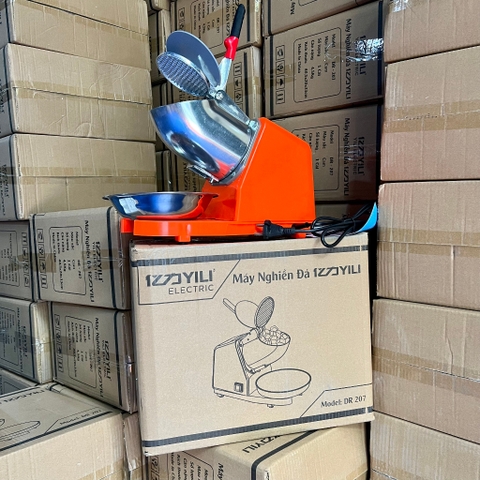 Máy Bào Đá Tuyết, 4 lưỡi, 2 Nắp DR-207 Bào Siêu Mịn 220V 500W Bảo Hành 3 Tháng Cam PVN8003