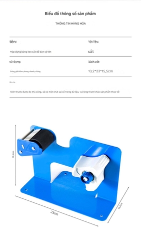 Máy Cắt Băng Keo Sắt Để Bàn Cỡ Lớn 13,2*23*15,5cm Giải Pháp Tối Ưu Cho Đóng Gói Hàng Hóa Chuyên Nghiệp PVN8420