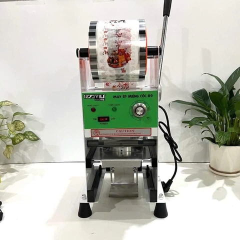 Máy Dập Cốc YILI B9 Máy Ép Miệng Ly Nhựa Thủ Công, Máy Dập Nắp Cốc Trà Sữa Bảo Hành 12 Tháng