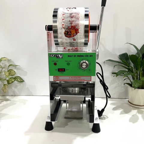 Máy Dập Cốc YILI B9 Máy Ép Miệng Ly Nhựa Thủ Công, Máy Dập Nắp Cốc Trà Sữa Bảo Hành 12 Tháng