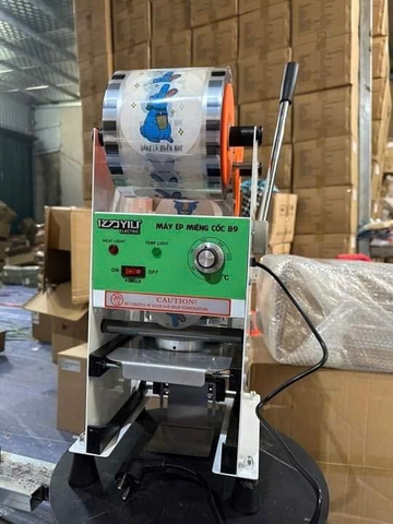 Máy Dập Cốc YILI B9 Máy Ép Miệng Ly Nhựa Thủ Công, Máy Dập Nắp Cốc Trà Sữa Bảo Hành 12 Tháng