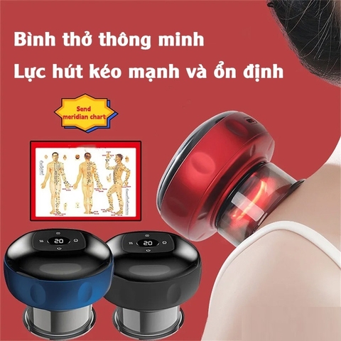 Máy Giác Hơi Cầm Tay Điện Tử 12 Chế Độ Sạc Tiện Dụng Thư giãn – Lưu thông khí huyết – Giảm đau nhức nhanh chóng PVN7619