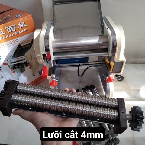 {Đủ Mẫu} Máy Làm Mì Sợi DHH220C/750W + Trộn bột Cán Hoành Thánh, Bánh Canh, Bánh Bao Ramen Chinese Noodles Fried