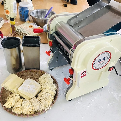 {Đủ Mẫu} Máy Làm Mì Sợi DHH220C/750W + Trộn bột Cán Hoành Thánh, Bánh Canh, Bánh Bao Ramen Chinese Noodles Fried