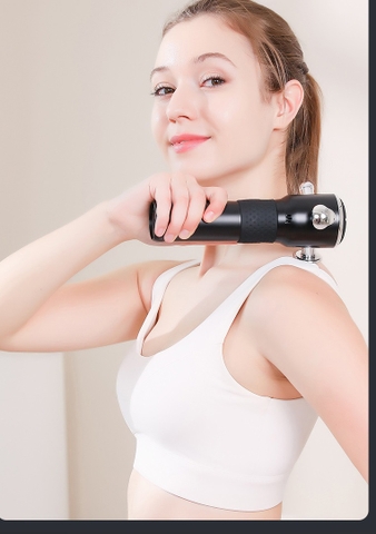 Máy Massage Mini Cầm Tay 4 Đầu Đa Năng Giảm Đau, Thư Giãn, Sạc Pin Tiện Lợi PVN9103