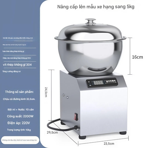 {Đủ Size} Máy Nhào Trộn Thực Phẩm Đa Năng 220V Inox 304  Dough Making Machine