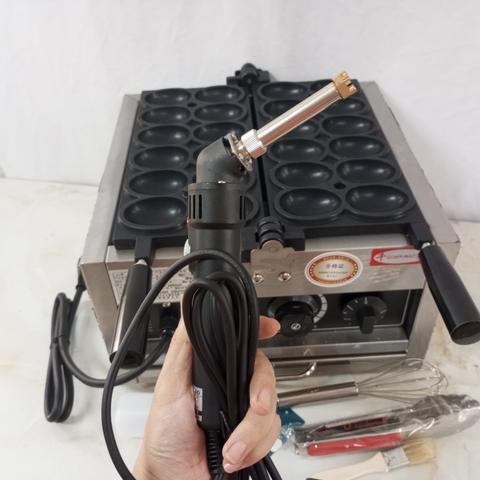 {Đủ Mẫu} Xài Điện, Xài Gas  Máy Nướng Bánh Đường Phố 1500W Waffle Maker Electric 220V EU PLUG